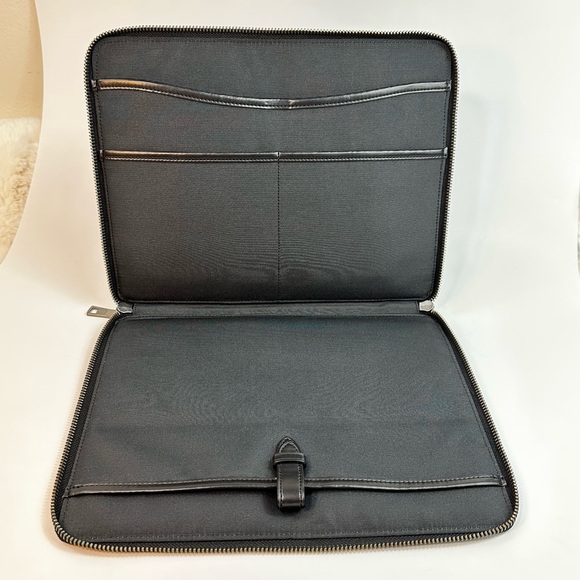 Coach Tech Case In Signature Canvas Bag Color: CHARCOAL/BLACK 11 1/4"L X8 3/4"H - Picture 10 of 11